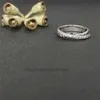 Amerikanischer Schmuckdesigner, Luxus-Modemarke, Hochzeit x Diamant-Ring, eingelegter Schnitt, Sterling 925 Silber für Damen, Geschenkringe