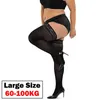 YBFDO Sexy dentelle cuisse haute genou bas Lingerie femmes Transparent élastique Nylon tentation grande taille chaussettes 240111