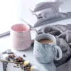 Mugs 1PC Ceramic Cup Nordic Gold Rim Coffee Oatmeal Breakfast Creative Personality Mug Marble Pattern