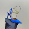 Model Fashion Sandals Pointed Dance Sandals Height 9.5cm Women's Suede Summer Slippers Evening Dress Sandals 35-42