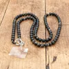 120 cm Natural Stone Golden Obsidian Pendant Mobiltelefon Lanyard Case Chain Pärlor hängande sladd 240111