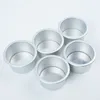 Pişirme Kalıpları 5 PCS/SET 2.5 inç Mini Kek Kalıp Kişisi Bake Puding Puding Sink Alet Diy Paslanmaz Çelik Gümüş Çıkarılabilir Alt