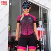 Setler Oda kadın bisiklet forması New Team Pro Triatlon Kadınlar Kısa Kollu Tulum Bisiklet Jersey Taytlar Lycra Bisiklet Jersey