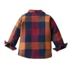 Printemps Automne Enfants Garçon Chemises T-Shirt Enfants Garçons Classique Plaid Casual Chemises À Carreaux À Manches Courtes Vêtements 1-6Y Kid Boy Wear 240111