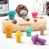 Intelligence toys Wooden Rainbow Blocks Mushroom Picking Game Wood Baby Montessori Educational Toys for ldren Shape Matng Assembly Graspvaiduryb