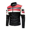 Printemps automne veste hommes épaissi chaud veste à glissière de haute qualité mâle veste Multi poche décontracté moto PU veste en cuir 240112