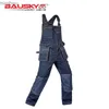 Jeans masculinos com vários bolsos, macacão de trabalho com joelheiras, uniformes de trabalho, reparadorL240111