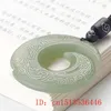 Pendants Hetian Jade Dragon Jade Pendant Fashion Runes Necklace Jewellery Chinese HandCarved Relax Healing Women Man Luck Gift Free Rope