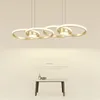 Pendelleuchten Moderne Beleuchtung LED-Kronleuchter Deckenmontierte Hängelampe Minimalistische Home-Ringe Goldfarbe