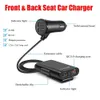 Chargers VAORLO 36W Quick Charge 3.0 USB Car Charger Extension Cord Cable Car Usb Charger Passenger Car Rear Charger