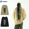 High Street Hooded Sweaters Men Woman Winter Centipede Jacquard Hoodies Knitwear Sweater Unisex American Oversized Pullover 240112