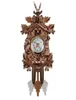 Vintage Home Decorative Bird Wall Clock Hanging Wood Cuckoo Clock Living Room Pendulum C Craft Art Clock For New House1323226