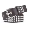 2023 NY Square Bead Rivet Belt Metal Pyramid Belt Men and Women Punk Hardware Jeans Belt Designer Belt Woman Belts3.3cm