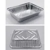 Afhaalcontainers 50 zakken Zilver Maximale bescherming Verdikte aluminiumfoliedozen voor veilig voedseltransport Breed scala aan multifunctionele