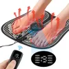 EMS Pulse Physiotherapy Foot Massager for Pain Relief Electric Muscle Stimulator Massage Mat Heating Pad Legs Blood Circulation 240111