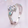Cluster Anelli di lusso 1 D colore Moissanite fedi nuziali S925 argento sterling placcato platino anello gioielleria raffinata per le donne regalo 2024