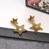 Divers designers ronds Stud Vintage Charm Boucles d'oreilles avec diamant design de luxe noir boucle d'oreille lettres bijoux femmes Saint-Valentin cadeaux de mariage