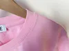 T-shirt da donna T-shirt casual estiva Abiti firmati T-shirt da donna Manica corta Bianco Rosa Colore Girocollo Stampa Top Tee Donna Casual Allentato Streetwear