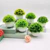 Flores decorativas simulação vaso artificial casa jardim micro paisagem ornamento de mesa pequeno mini vegetação vasos decorações de plantas