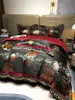 豪華な1200TCブロケードジャクアードとエジプトのコットン刺繍寝具セットキルトカバーベッドシートまたはベッドスプレッドピローシャム240112