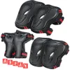 6 pçs joelheiras cotoveleiras protetores de pulso conjunto de equipamentos de proteção almofadas de proteção de segurança para skate ciclismo equitação para adultos 240112