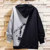 Extra Grande Plus Fat Plus Big Hat Sudadera con capucha holgada informal, bloque de color Fat Guy, manga larga para hombre de gran tamaño, circunferencia del pecho de 170 cm