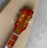 In magazzino!! intarsio a conchiglia Chitarra elettrica 2 Pickup Cherry Sunburst Colore 24 tasti Cordiera Ponte Tastiera in palissandro di alta qualità