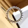 Cluster Rings Spring Qiaoer 925 Sterling Silver 3 5MM Horse Eye Shape Full High Carbon Diamond For Women Sparkling Wedding Party