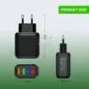Adaptateurs muraux multi-ports 4usb, chargeur pour téléphone portable, EU/US/UK, adapté pour smartphone iphone Samsung