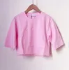 T-shirt da donna T-shirt casual estiva Abiti firmati T-shirt da donna Manica corta Bianco Rosa Colore Girocollo Stampa Top Tee Donna Casual Allentato Streetwear