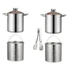 Sartenes Olla de acero inoxidable con cesta, utensilios de cocina para hervir, multiusos, universal, para freír, sopa, cocinar