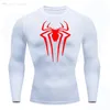 Compression Shirt Men's T-Shirt Long Sleeve Black Top Fitness Sunscreen Second Skin Quick Dry Breathable Casual long T-Shirt 4XL 240112