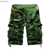 Shorts pour hommes taille américaine 2023 nouveau Camouflage short cargo ample hommes Cool été militaire Camo pantalon court Homme short cargo (sans ceinture) L240111