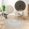 Morocco Round Carpet Lounge Chair Area Rug Soft Non-slip Light Color Living Room Decoration Carpets Washable Cloakroom Floor Mat 240111