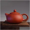 Teaware sätter kinesiska traditionella reseuppsättningar lila lera kung fu cup mugg paket keramisk present tekanna med presentlåda droppleverans h dh2ob