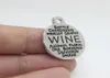 Nya ankomster 15st22mm vin zinklegering vit k charms ord collage charms hänge för halsband armband diy smycken5636961
