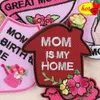 Iron Patch Cute for Clothes Letter on Sew Embroidered Applique Small Thermoadhesive Designer Backpack Jacket Transfers Girl Pink