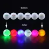 Crestgolf Golfball mit 3 Stück, 6 Stück, 10 Stück, 30 Stück Packung, Nachtleuchtendes Licht, leuchtender LED-Golfball, sechs Farben zur Auswahl240111