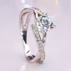 Cluster Anelli di lusso 1 D colore Moissanite fedi nuziali S925 argento sterling placcato platino anello gioielleria raffinata per le donne regalo 2024