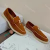 LP Loafers Dress Shoes Designer Casual Low Tops Open Women Shoe 47 Men Suede Calf Skin Muller Brand classic Walking Flats Luxury Designer Summer Charms Walk With Box