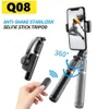 Elde taşınır gimbal akıllı telefon Q08 240111 için tripod selfie çubuğu ile bluetooth stabilizatör