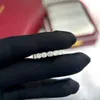 Bandringar Top Quality Etincelle Brand Designer S Sterling Sier Full Square Zircon Layer Chain Charm Wedding Ring With Box For Women Jewelry