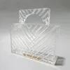 Brand Dinner Bag Ice Cracked Transparent Acrylic Womens Handbag Shoulder Crossbody Bag Evening Bags 240111