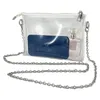 Avondtassen Dames Meisjes Stadion Goedgekeurd Werk Metalen ketting Feest Waterdicht Doorzichtig Portemonnee Crossbody Tas PVC Met Rits Geschenk Reizen Draagbaar