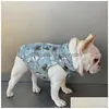 Mode Chien Denim Bouton Veste Designer Chat Imprimer Mince Gilet Schnauzer Bichon Corgi Teddy Pet Sweat Gilet Drop Livraison Dhmgx