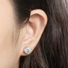 Iogou Luxury 11mm 5ct Real Big Diamond Stud earring for Women Classic 925 Sterling Silver Jewelry証明書240112