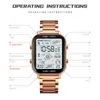 손목 시계 Skmei Back Light Display 스포츠 페그로어 디지털 시계 남성 스톱워치 카운트 다운 손목 시계 캘린더 칼로리 계산 클록