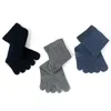 5 Paar Winter-Frottee-Fünf-Finger-Socken, thermisch, warm, dick, Baumwolle, antibakteriell, atmungsaktiv, sportlich, Sport, mit Zehen 240112