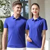 Polo da uomo Polo personalizzate con tessuto di seta ghiacciata per uniformi da lavoro T-shirt estive con logo stampato manica corta ricamate