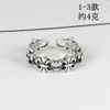 Designer ch Cross Chromes Brand Ring for Women Unisex Silver S925 Sterling Couple Opening Justerbar Armband Hjärtsmycken Fashion Classic Rings Lover Gifts NP5E